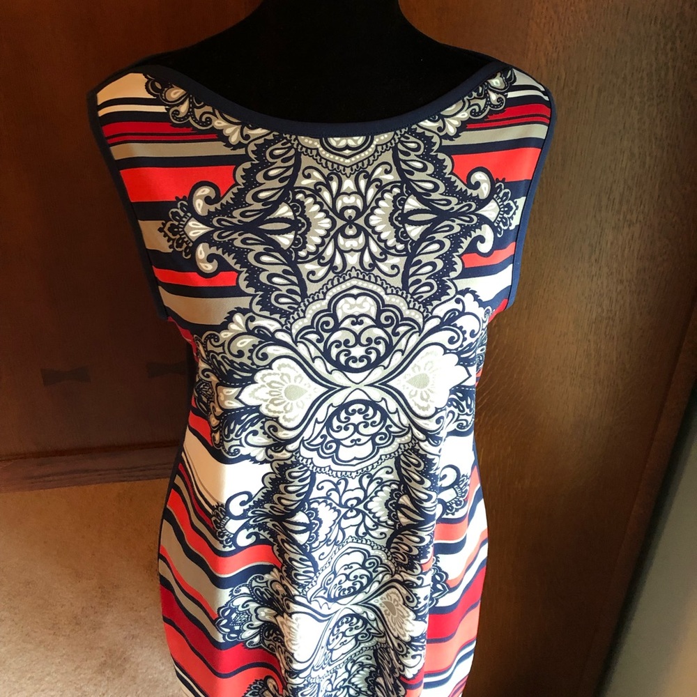 Banana Republic Damask Pattern and Striped Dress size medium - Picture 6 of 16